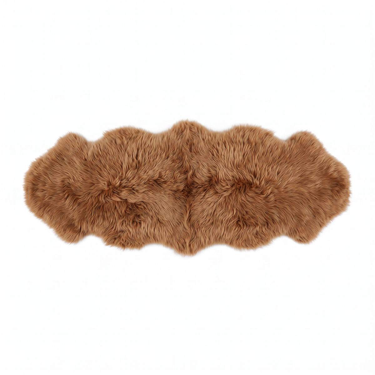 Fellvang Doppel-Lammfell | Langhaar | Neuseeland | 160 x 60 cm Toffee