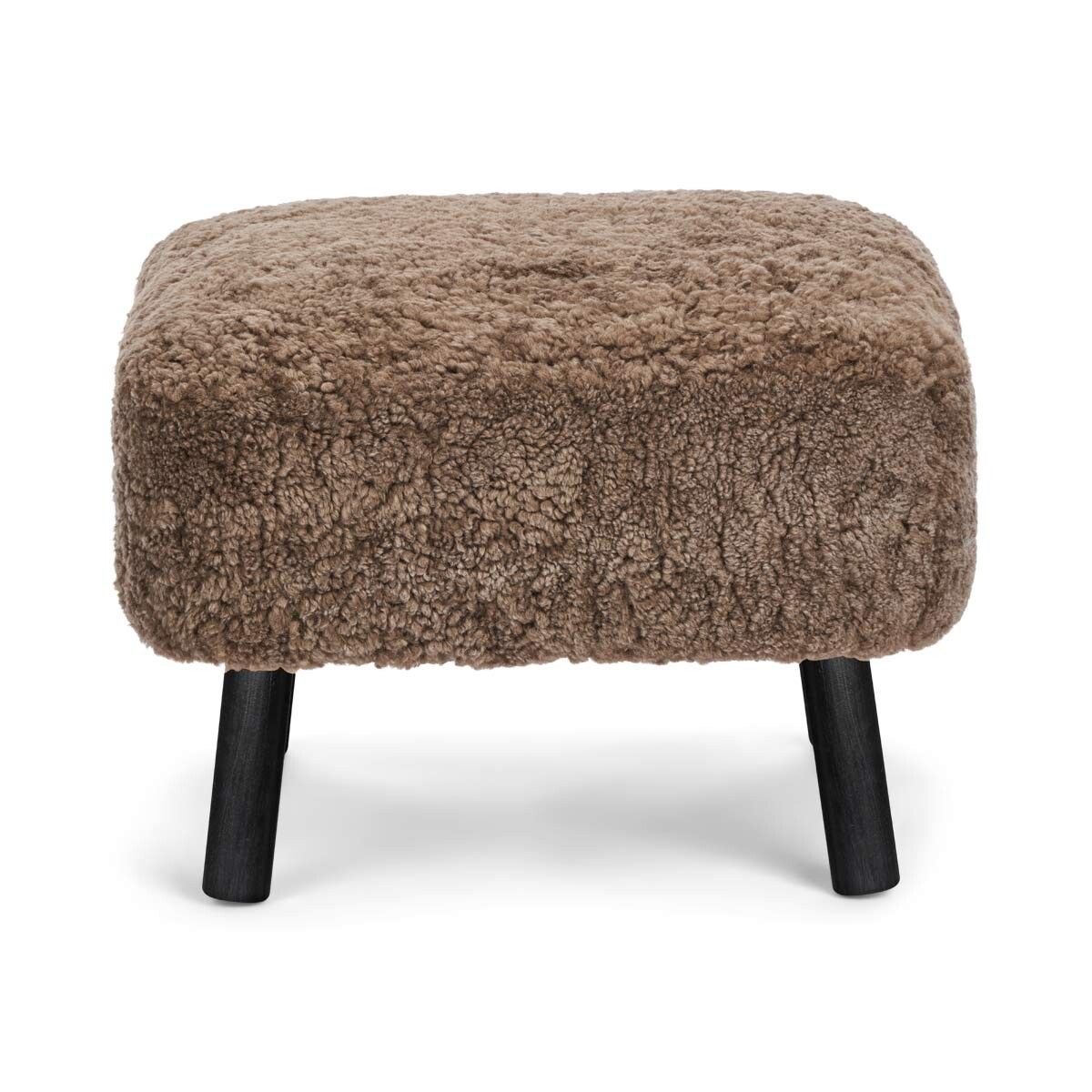 Lammfell Hocker Emily | Kurzhaar | Neuseeland Taupe