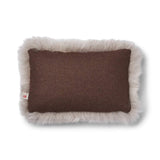 Lammfellkissen | Langhaar | Neuseeland | 100% Wolle | 52x52 cm | 34x52 cm Braun/Dove