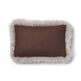 Lammfellkissen | Langhaar | Neuseeland | 100% Wolle | 52x52 cm | 34x52 cm Braun/Dove