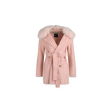 Charlott Mantel | Lammwolle, Fuchs Pink