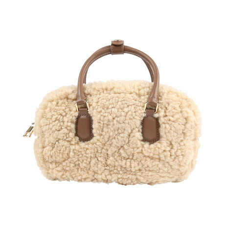 Chloe Bowling Bag | Lammwolle Beige