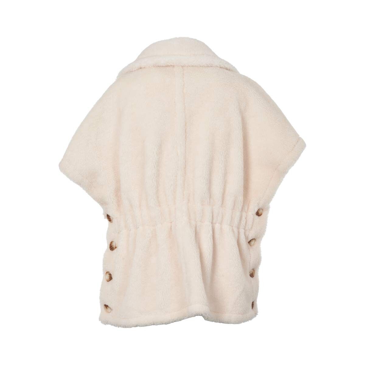 Elvira Poncho | Lammwolle Weiß