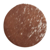 Kuhfell Stuhlauflage | Brasilien | D37 cm Salz/Pfeffer/Braun/Weiß