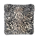 Premium Mokassin Fellkissen | Neuseeland | Doppelseitig | 52x52 cm Zebramuster: Schwarz/Creme
