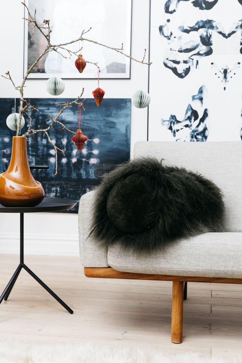 Lammfell Kissenrolle Premium | Tibet | 20x52 cm Fellkissen | Sheepskinhouse.ch