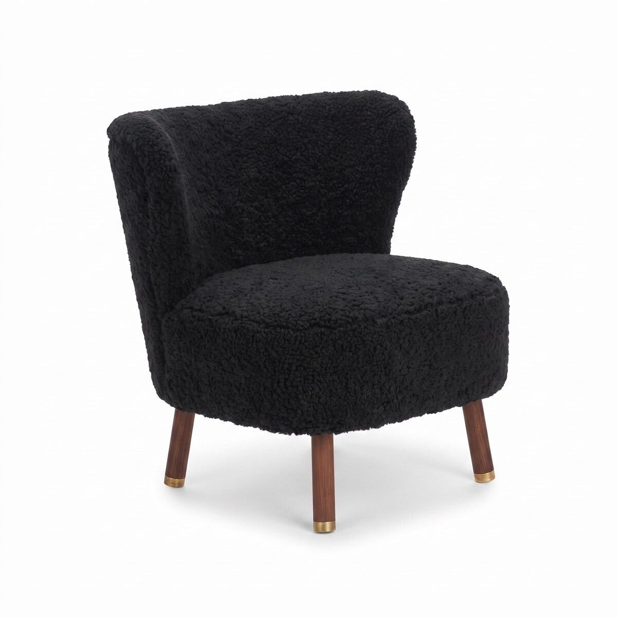 Emil Loungesessel | Premium Lammfell | Kurzhaar Schwarz