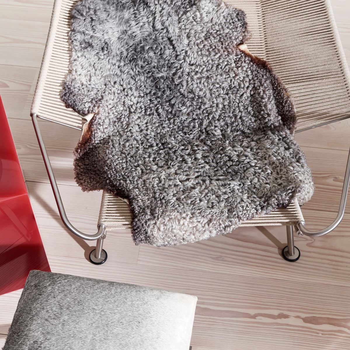 Lammfell Premium | Kurzhaar | Gotland | 100x70 cm Naturgrau