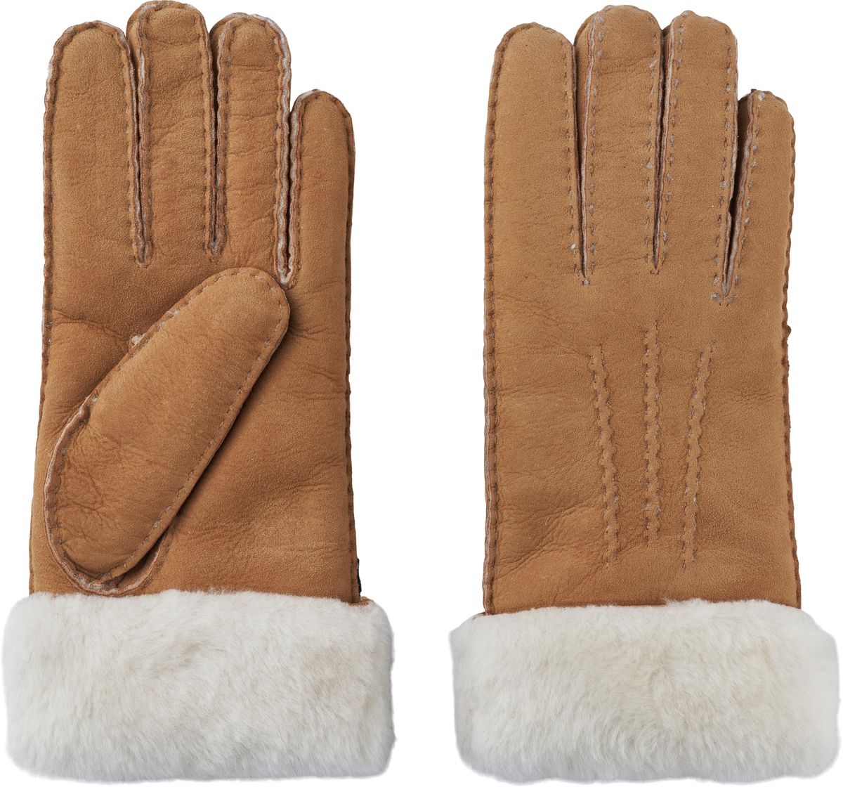 Lammfell Handschuhe Premium | Neuseeland | Fingerhandschuhe für Damen Tan