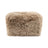 Lammfellpouf | Langhaar | Neuseeland | 50x50x32 cm Taupe