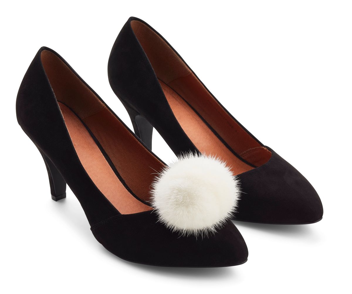 Pompon Schuhclip | Nerz Fellschuhe | Sheepskinhouse.ch