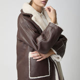 Jill Mantel | Shearling Beige