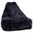 Lammfell Sitzsackstuhl Premium | Langhaar | Neuseeland | 100x100x80 cm Marineblau (Hell)