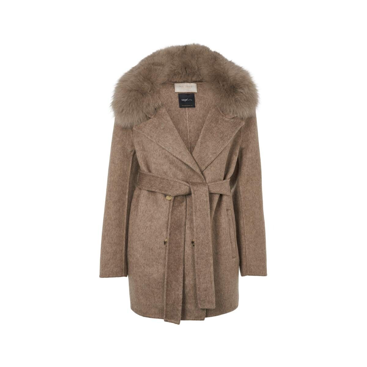 Charlott Mantel | Lammwolle, Fuchs Taupe