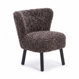Emily Esszimmerstuhl | Premium Lammfell | Designmöbel Cappuccino