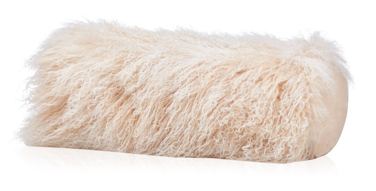 Lammfell Kissenrolle Premium | Tibet | 20x52 cm Fellkissen | Sheepskinhouse.ch