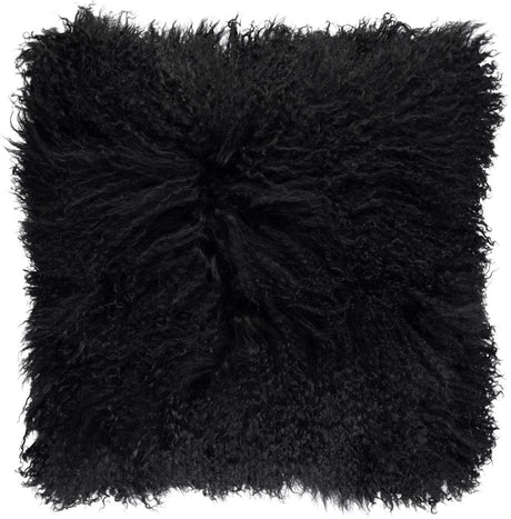 Lammfellkissen Premium | Tibet | Doppelseitig | 40x40 cm 56x56 cm Schwarz
