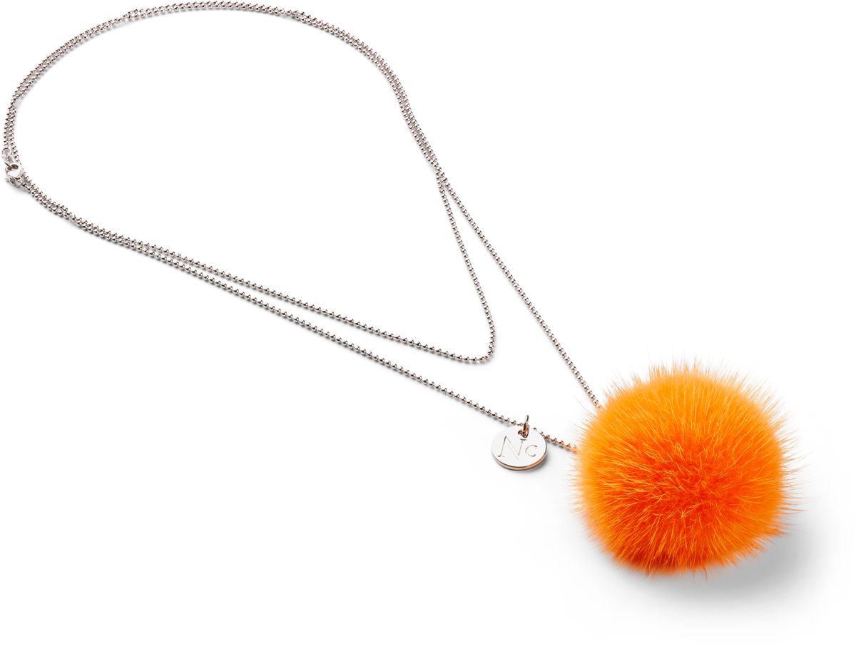 Halskette m. Pompon | Nerz Modeaccessoire | Sheepskinhouse.ch