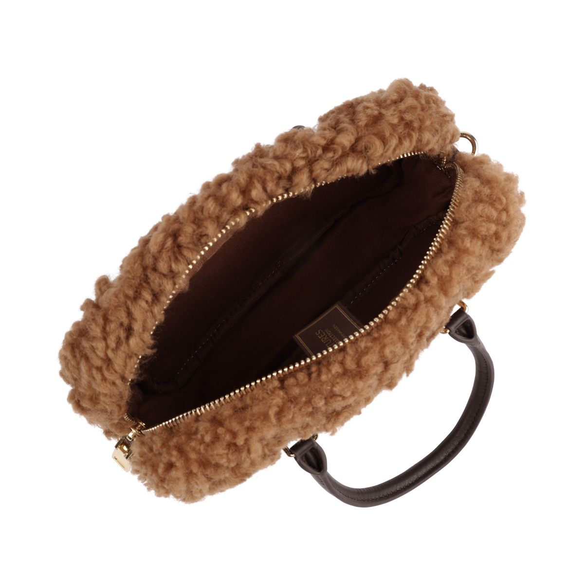 Chloe Bowling Bag | Lammwolle Teddybraun