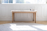 Lammfell Designerteppich | Kurzhaar | Neuseeland | D140 cm Beige