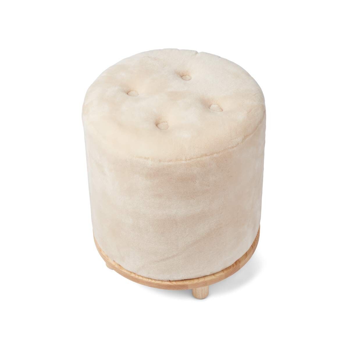 Simon Pouf | Neuseeland | Mokassin | D46x52 cm Poufs | Sheepskinhouse.ch