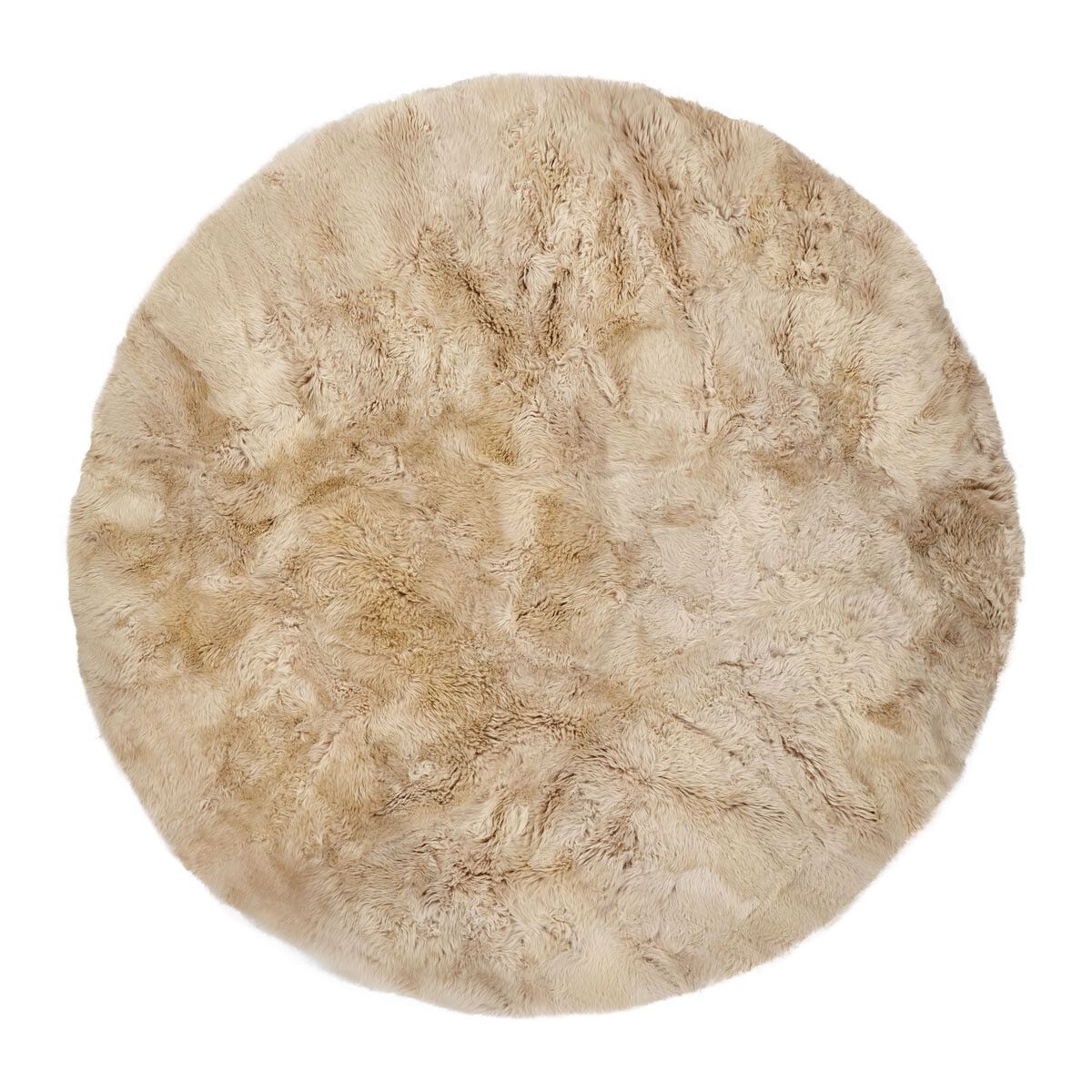 Lammfell Designerteppich | Langhaar | Neuseeland | D140 cm Teppiche | Sheepskinhouse.ch