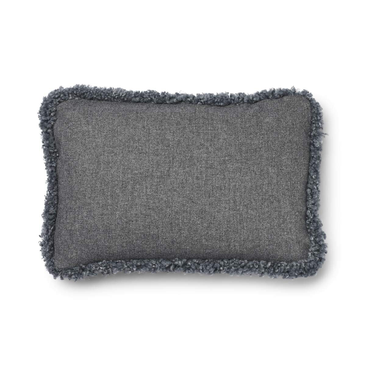 Wollkissen | 100% Wolle | Fellborte | 52x52 cm | 34x52 cm Stein/Hellgrau