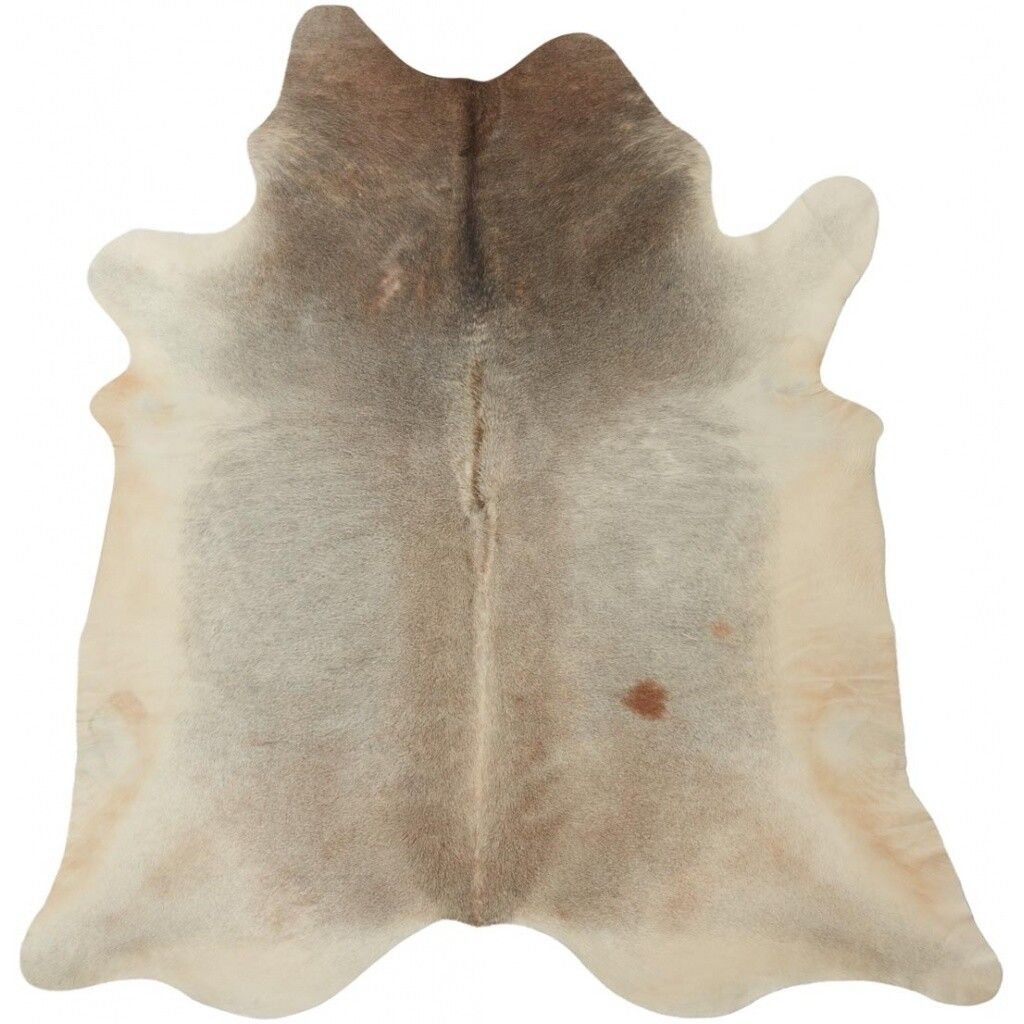 Kuhfell Teppich Unikat | Graubeige | 3,8 m² | Nr. 2416