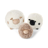 Cute Sheep | Kurzhaar | Neuseeland | Rundes Fellkissen Beige/Weiß