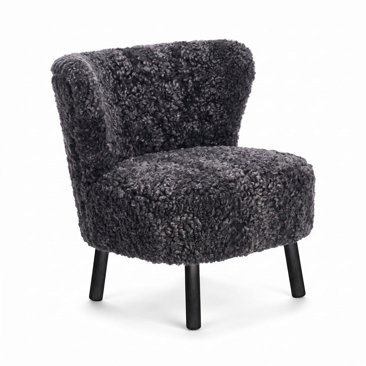 Emil Loungesessel | Premium Lammfell | Kurzhaar Anthrazit