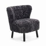 Emil Loungesessel | Premium Lammfell | Kurzhaar Anthrazit