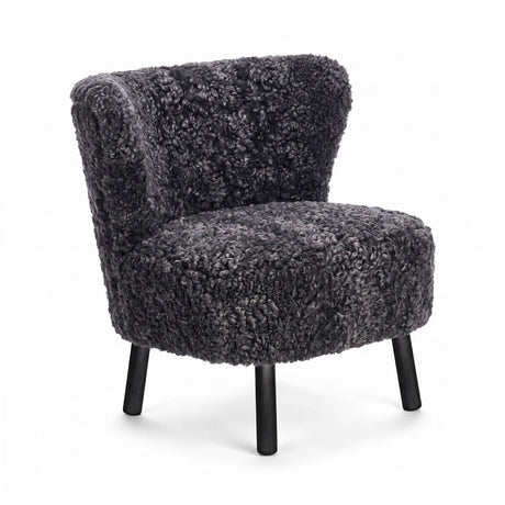 Emil Loungesessel | Premium Lammfell | Kurzhaar Anthrazit