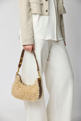 Regan Tasche | Lammwolle, Kalbsleder