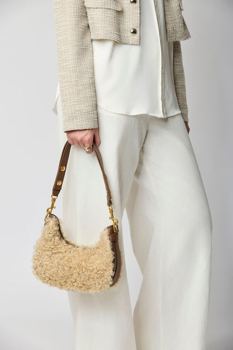 Regan Tasche | Lammwolle, Kalbsleder