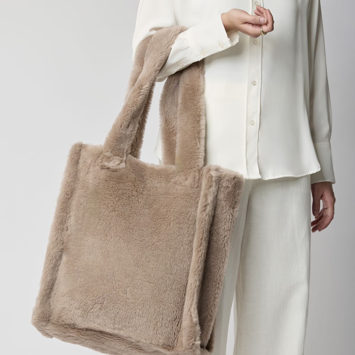 Maxi Glory Shopper | Neuseeland | Lammwolle Beige