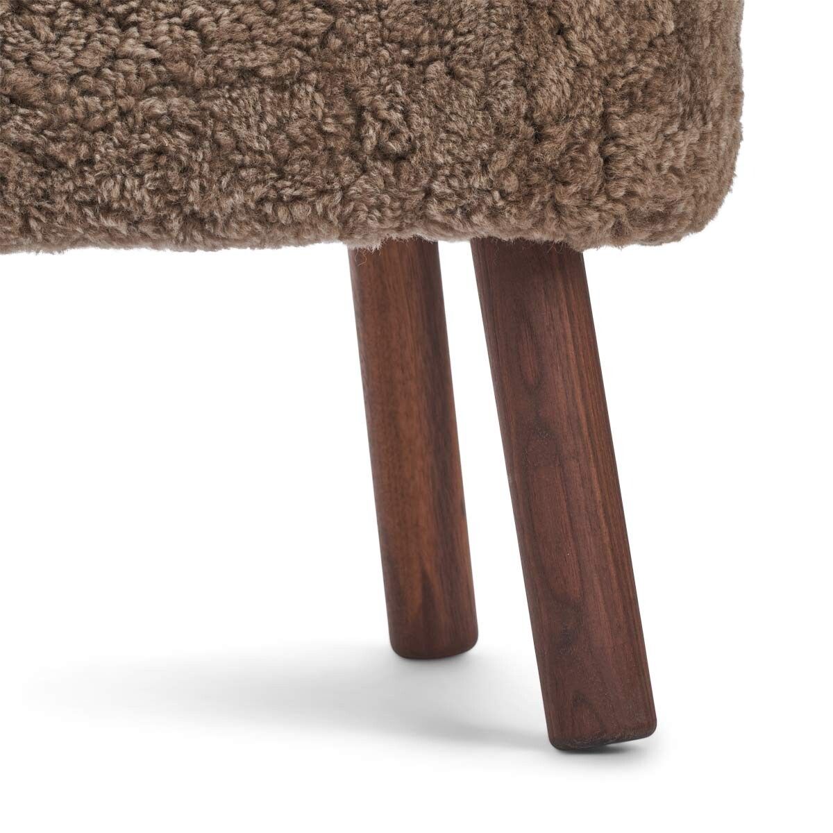 Lammfell Hocker Emil | Premium | Kurzhaar Taupe