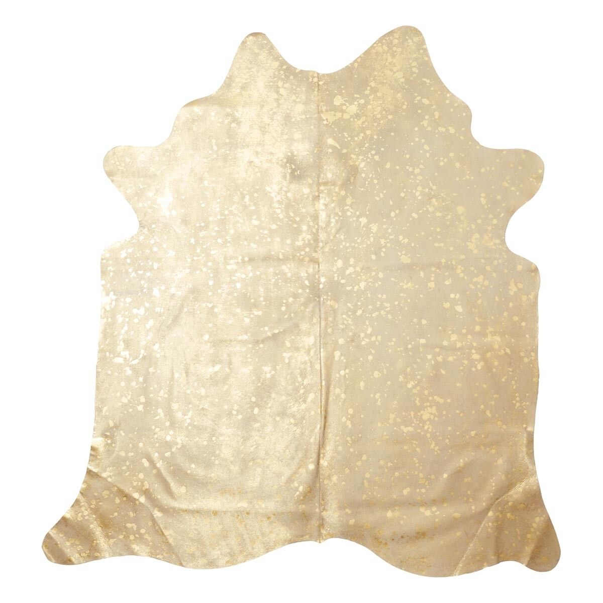 Kuhfell Teppich Unikat | Gold | 3,7 m² | Nr. 2529