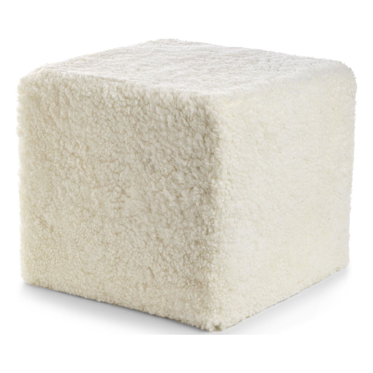 Lammfellpouf Premium | Kurzhaar | Neuseeland | 40x40x35 cm Poufs | Sheepskinhouse.ch