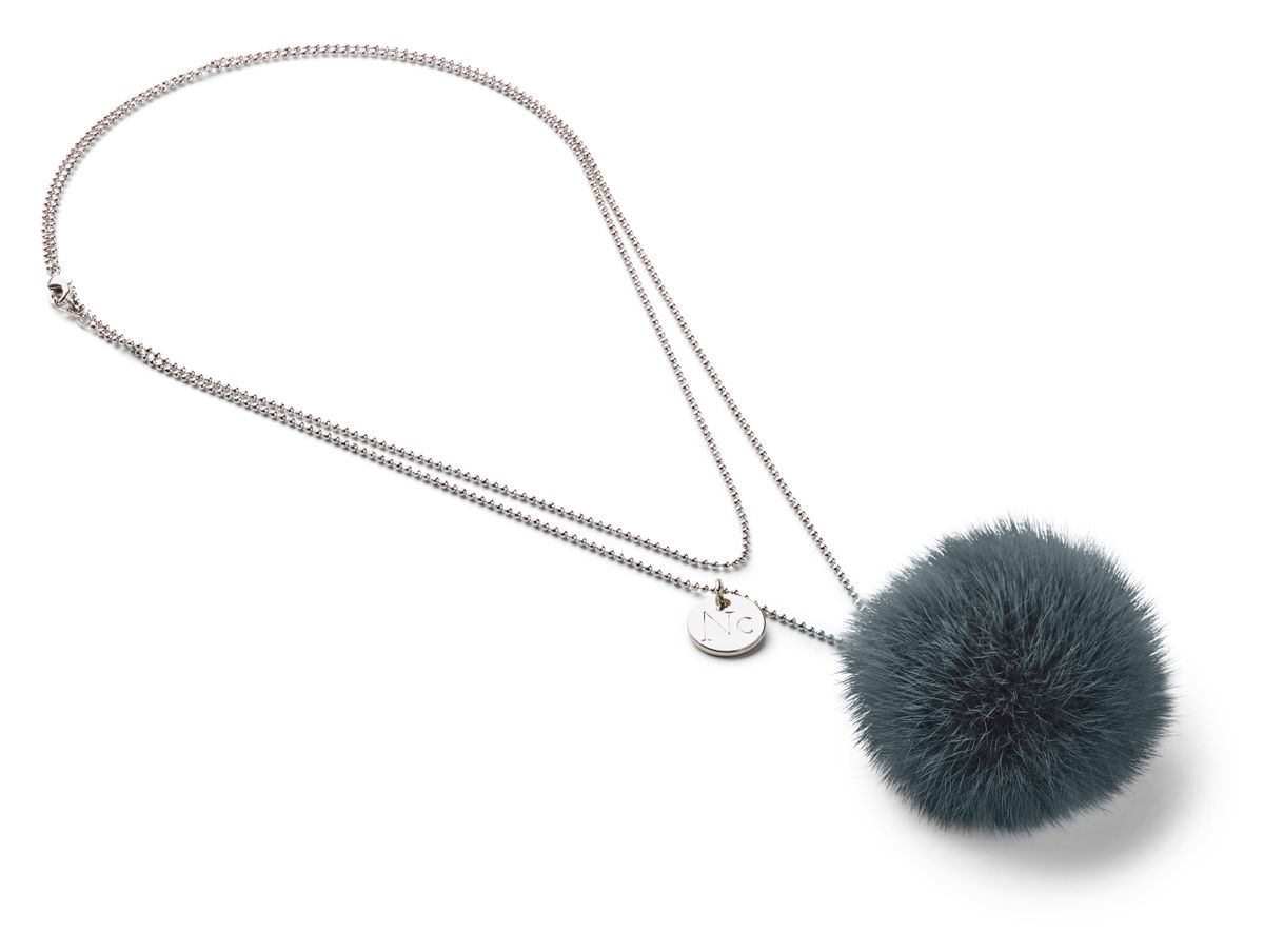 Halskette m. Pompon | Nerz Modeaccessoire | Sheepskinhouse.ch