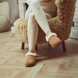 Hard Sole Slipper | Lammwolle, Wildleder Schwarz