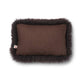 Lammfellkissen | Langhaar | Neuseeland | 100% Wolle | 52x52 cm | 34x52 cm Braun/Schokolade