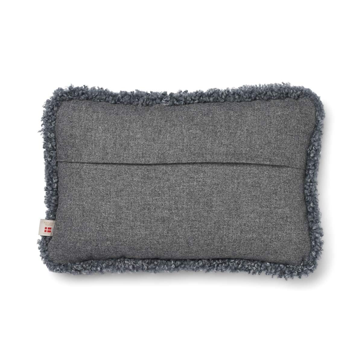 Wollkissen | 100% Wolle | Fellborte | 52x52 cm | 34x52 cm Stein/Hellgrau