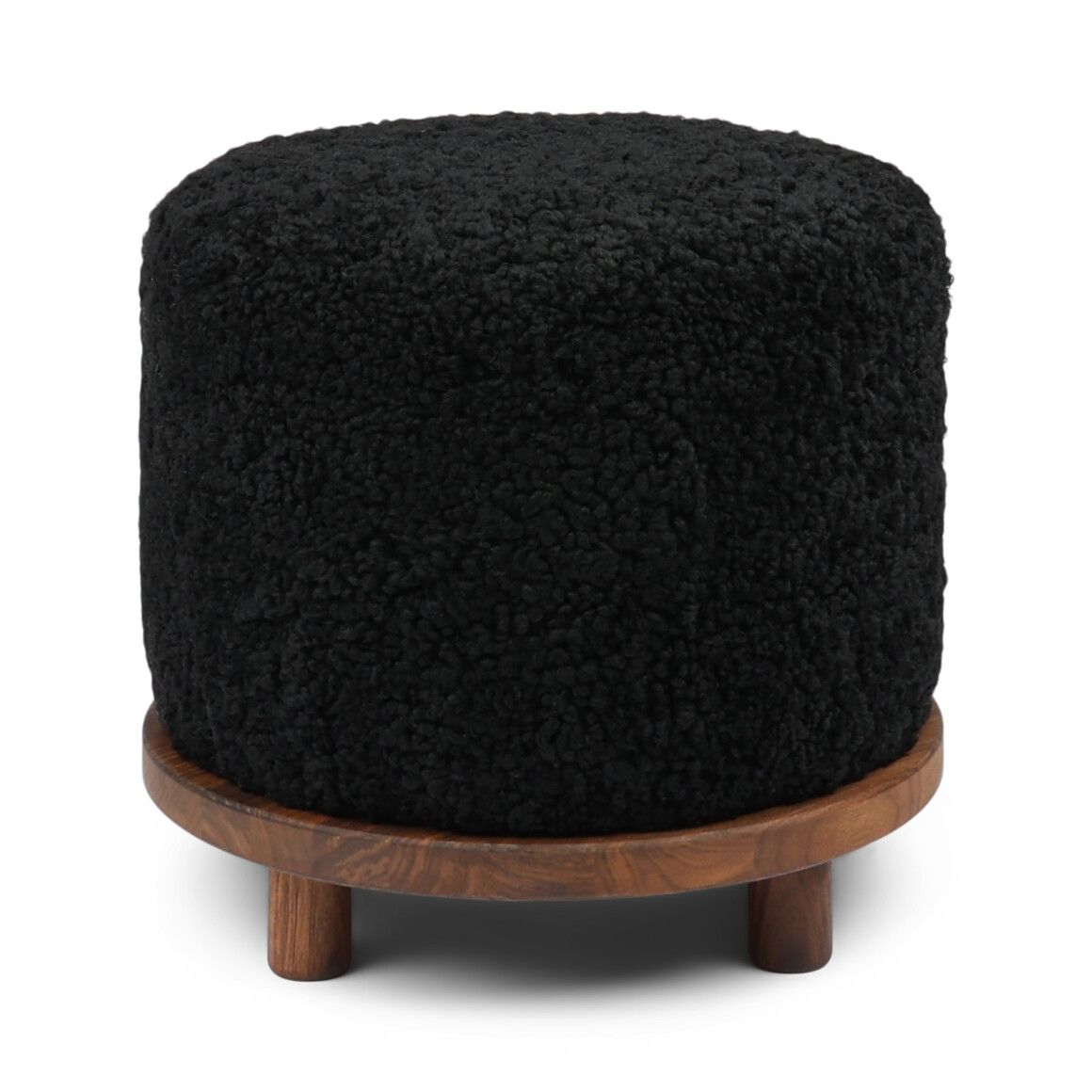 Simon Pouf | Kurzhaar | Neuseeland | D46x52 cm Poufs | Sheepskinhouse.ch