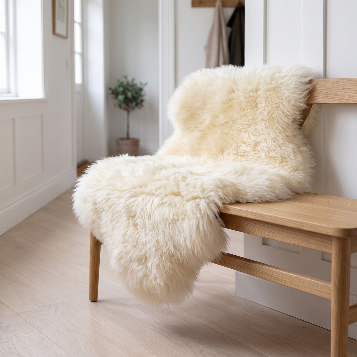 Lammfell | England | 100-110x60 cm Dunkle Spitzen