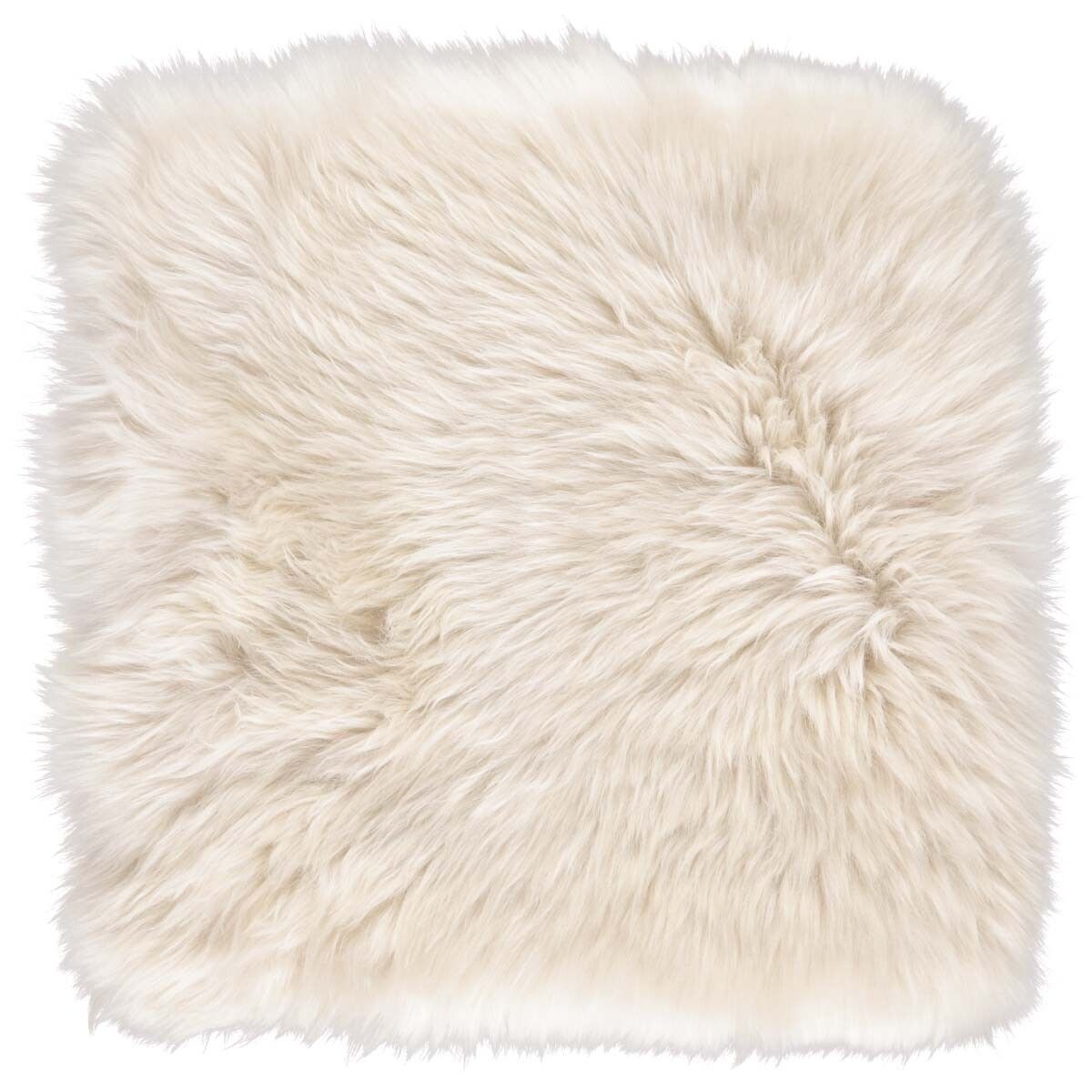 Lammfell Stuhlauflage | Langhaar | Neuseeland | 37x37 cm Sitzkissen | Sheepskinhouse.ch
