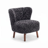 Emil Loungesessel | Premium Lammfell | Kurzhaar Anthrazit