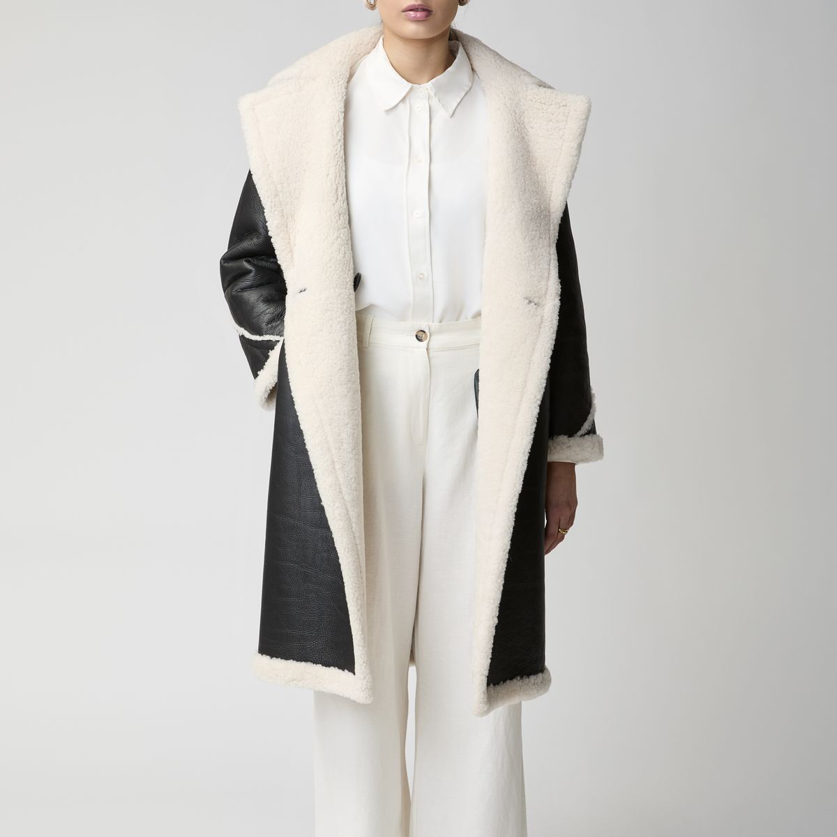 Lammfellmantel Savannah | Damen | Lammwolle Beige