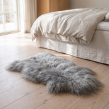 Schaffell | Langhaar | Island | Eingefärbt | 90 + cm Silber
