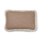 Wollkissen | 100% Wolle | Fellborte | 52x52 cm | 34x52 cm Beige/Leinen