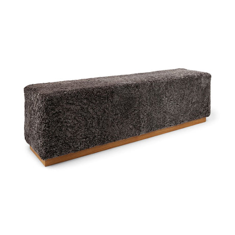Lammfellbank Benjamin | Kurzhaar | 160x44x52 cm Cappuccino